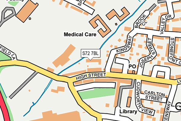 S72 7BL map - OS OpenMap – Local (Ordnance Survey)