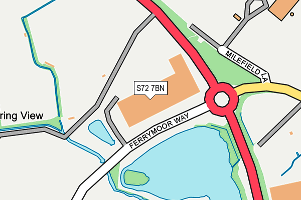 S72 7BN map - OS OpenMap – Local (Ordnance Survey)