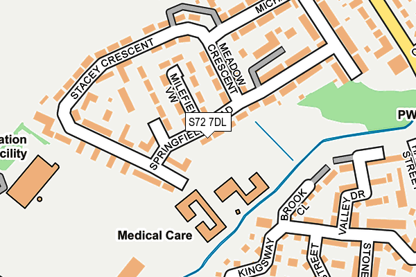 S72 7DL map - OS OpenMap – Local (Ordnance Survey)