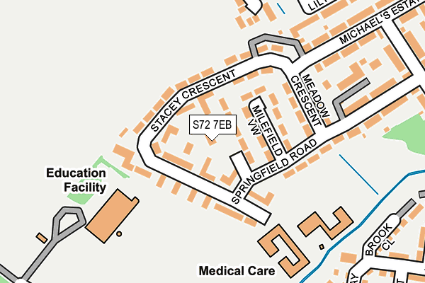 S72 7EB map - OS OpenMap – Local (Ordnance Survey)