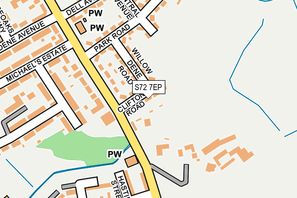 S72 7EP map - OS OpenMap – Local (Ordnance Survey)