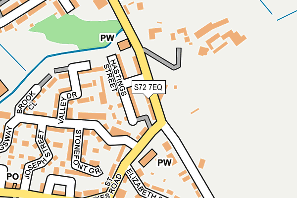 S72 7EQ map - OS OpenMap – Local (Ordnance Survey)