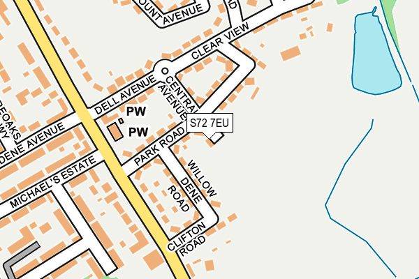 S72 7EU map - OS OpenMap – Local (Ordnance Survey)