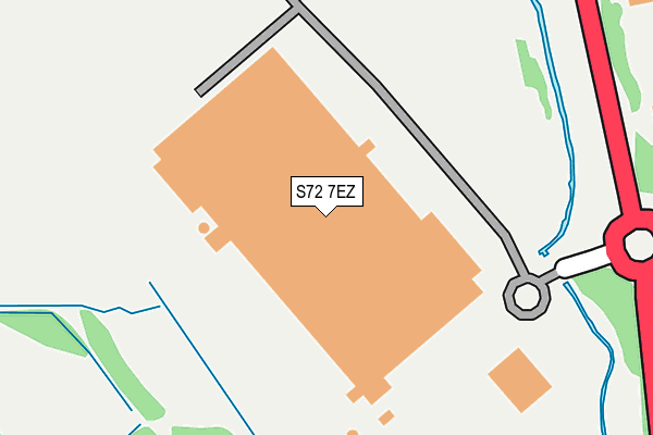 S72 7EZ map - OS OpenMap – Local (Ordnance Survey)