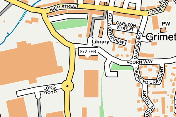 S72 7FB map - OS OpenMap – Local (Ordnance Survey)