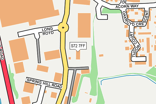 S72 7FF map - OS OpenMap – Local (Ordnance Survey)