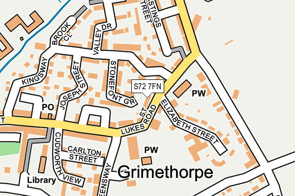 S72 7FN map - OS OpenMap – Local (Ordnance Survey)