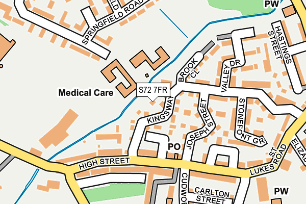 S72 7FR map - OS OpenMap – Local (Ordnance Survey)