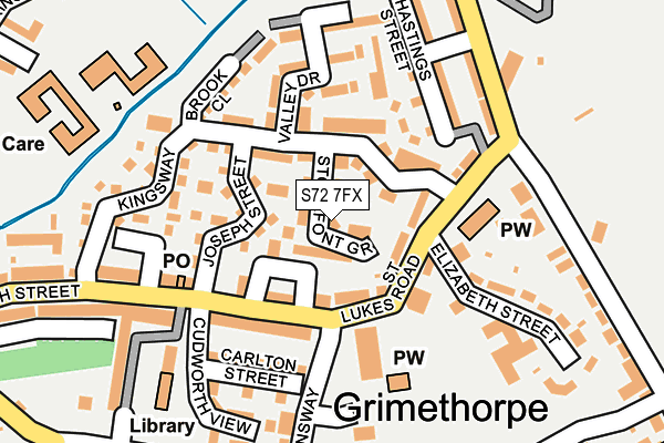 S72 7FX map - OS OpenMap – Local (Ordnance Survey)