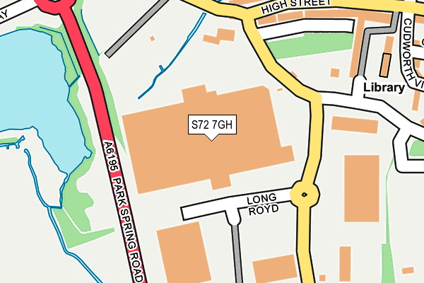S72 7GH map - OS OpenMap – Local (Ordnance Survey)