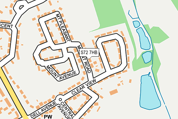 S72 7HB map - OS OpenMap – Local (Ordnance Survey)