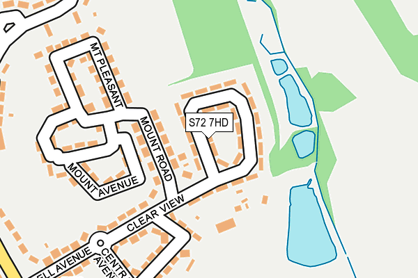 S72 7HD map - OS OpenMap – Local (Ordnance Survey)