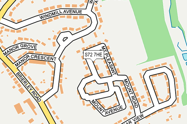 S72 7HE map - OS OpenMap – Local (Ordnance Survey)