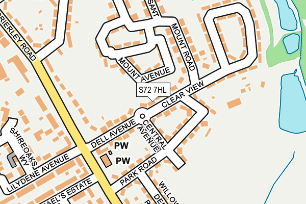 S72 7HL map - OS OpenMap – Local (Ordnance Survey)