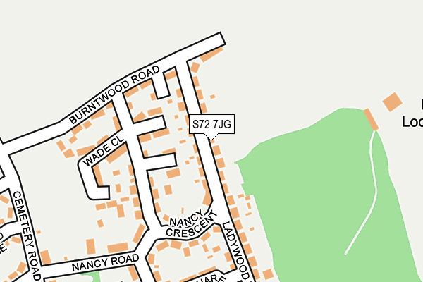 S72 7JG map - OS OpenMap – Local (Ordnance Survey)