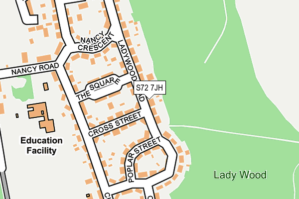 S72 7JH map - OS OpenMap – Local (Ordnance Survey)