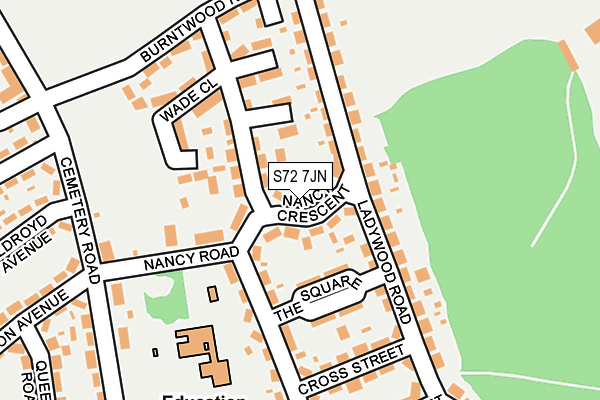 S72 7JN map - OS OpenMap – Local (Ordnance Survey)