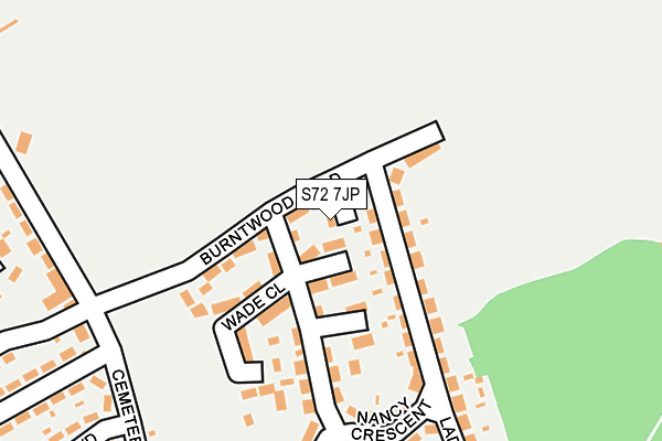 S72 7JP map - OS OpenMap – Local (Ordnance Survey)