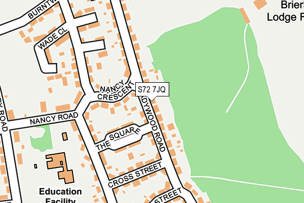 S72 7JQ map - OS OpenMap – Local (Ordnance Survey)