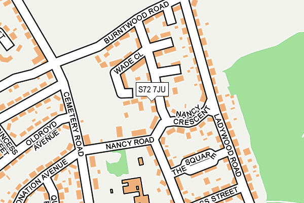 S72 7JU map - OS OpenMap – Local (Ordnance Survey)