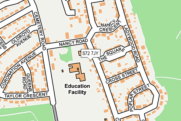 S72 7JY map - OS OpenMap – Local (Ordnance Survey)