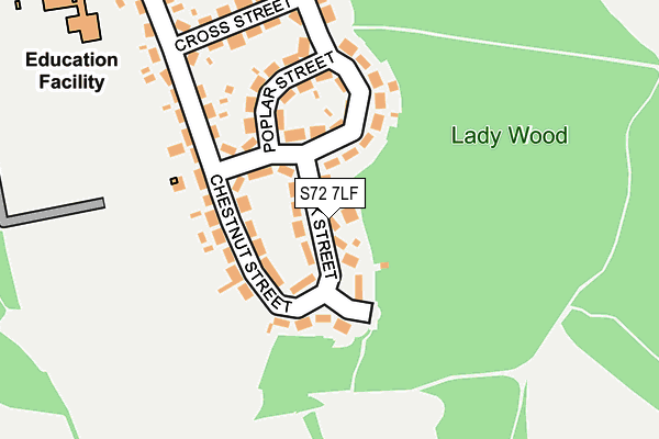 S72 7LF map - OS OpenMap – Local (Ordnance Survey)