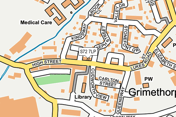 S72 7LP map - OS OpenMap – Local (Ordnance Survey)