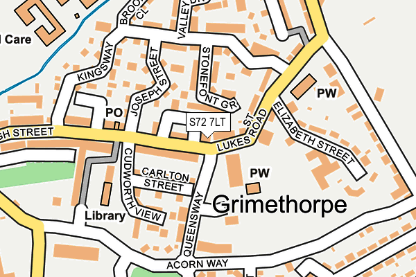 S72 7LT map - OS OpenMap – Local (Ordnance Survey)