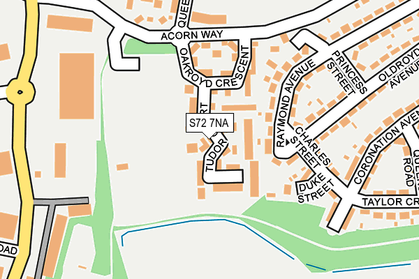 S72 7NA map - OS OpenMap – Local (Ordnance Survey)