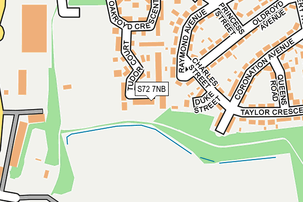 S72 7NB map - OS OpenMap – Local (Ordnance Survey)