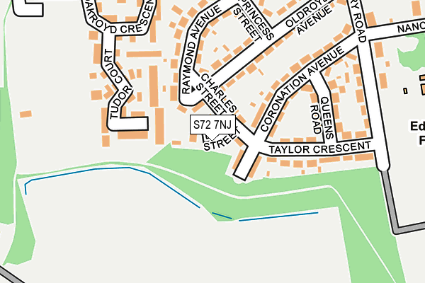 S72 7NJ map - OS OpenMap – Local (Ordnance Survey)