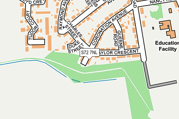 S72 7NL map - OS OpenMap – Local (Ordnance Survey)