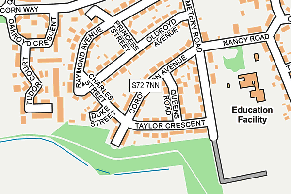 S72 7NN map - OS OpenMap – Local (Ordnance Survey)