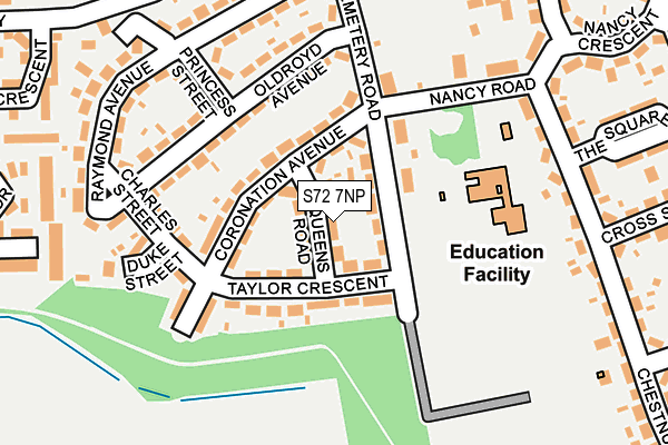 S72 7NP map - OS OpenMap – Local (Ordnance Survey)