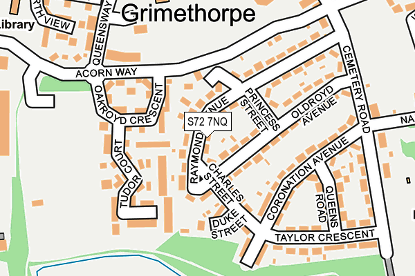 S72 7NQ map - OS OpenMap – Local (Ordnance Survey)