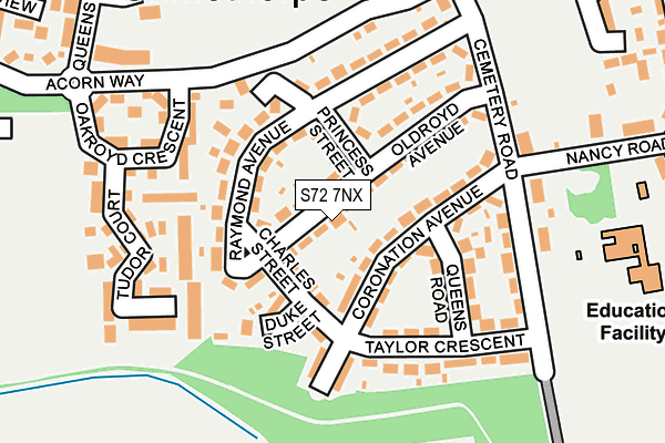 S72 7NX map - OS OpenMap – Local (Ordnance Survey)