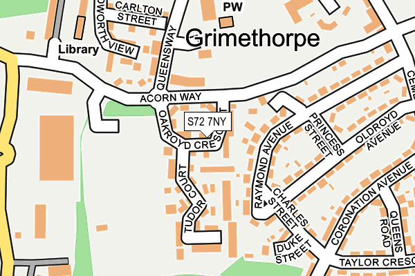 S72 7NY map - OS OpenMap – Local (Ordnance Survey)