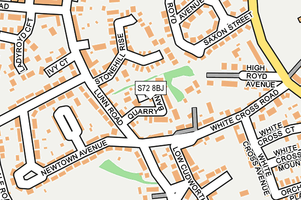 S72 8BJ map - OS OpenMap – Local (Ordnance Survey)