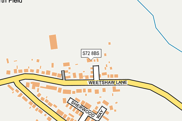 S72 8BS map - OS OpenMap – Local (Ordnance Survey)
