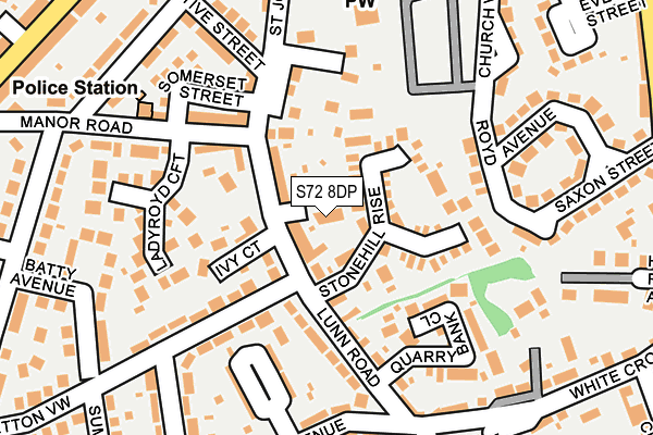 S72 8DP map - OS OpenMap – Local (Ordnance Survey)
