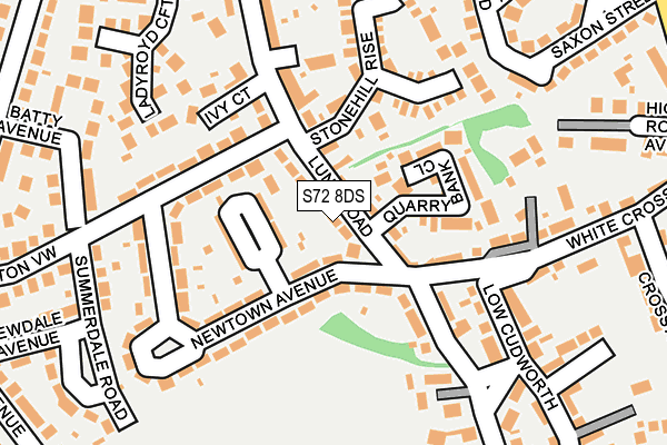 S72 8DS map - OS OpenMap – Local (Ordnance Survey)