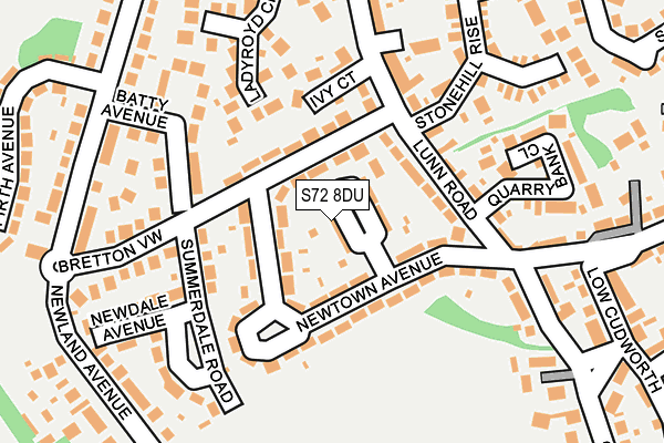 S72 8DU map - OS OpenMap – Local (Ordnance Survey)