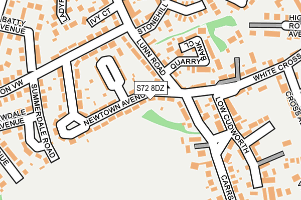 S72 8DZ map - OS OpenMap – Local (Ordnance Survey)