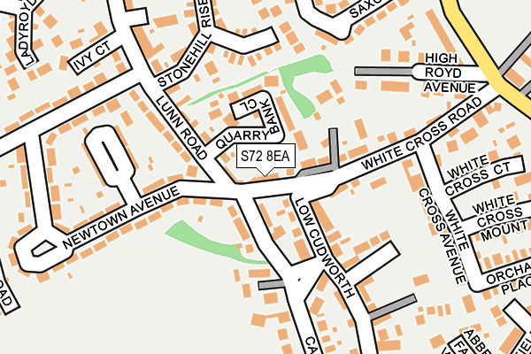 S72 8EA map - OS OpenMap – Local (Ordnance Survey)