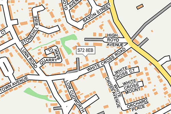 S72 8EB map - OS OpenMap – Local (Ordnance Survey)