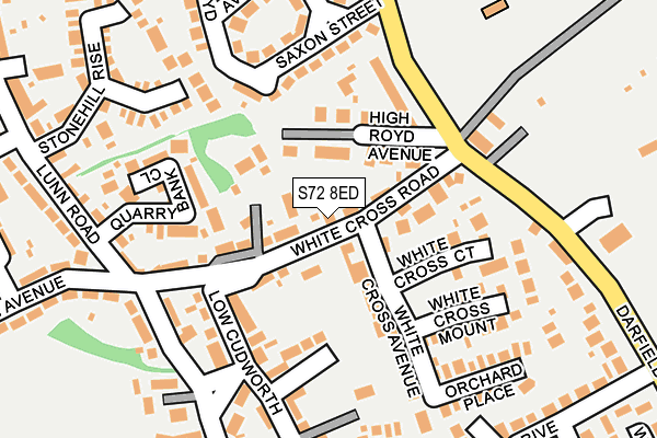 S72 8ED map - OS OpenMap – Local (Ordnance Survey)