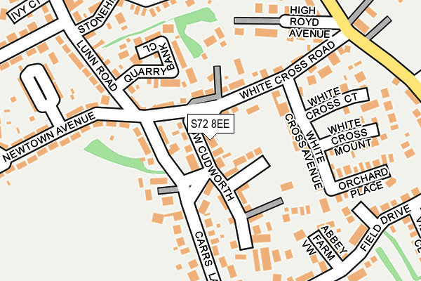 S72 8EE map - OS OpenMap – Local (Ordnance Survey)