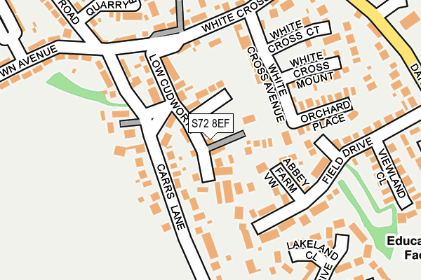S72 8EF map - OS OpenMap – Local (Ordnance Survey)