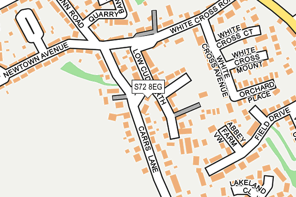 S72 8EG map - OS OpenMap – Local (Ordnance Survey)