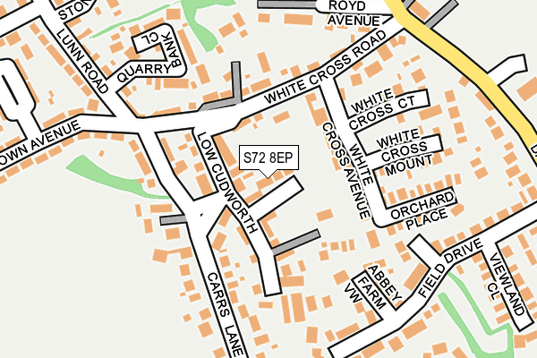 S72 8EP map - OS OpenMap – Local (Ordnance Survey)